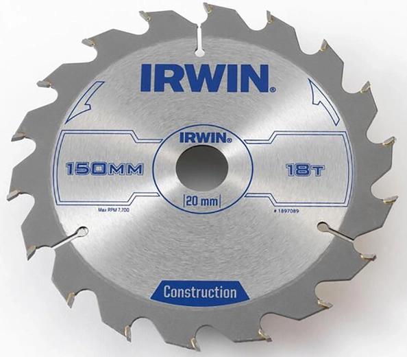 Disc de ferăstrău IRWIN 150 mm, 18 dinți, lemn