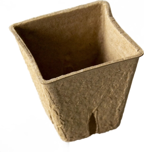 Ghiveci de turbă de unică folosință 6 × 6 × 5,6 cm (20 buc.)