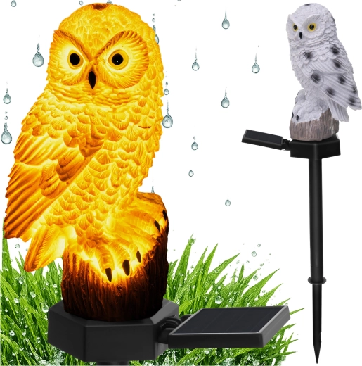 Lampă solară de grădină în formă de bufniță Gardlov