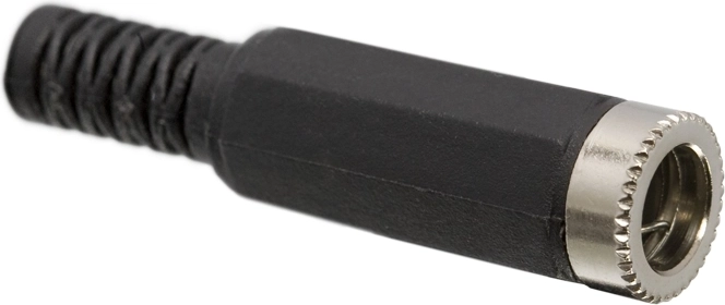 Conector de alimentare DC 5,5 × 2,5 mm cu protecție împotriva îndoirii