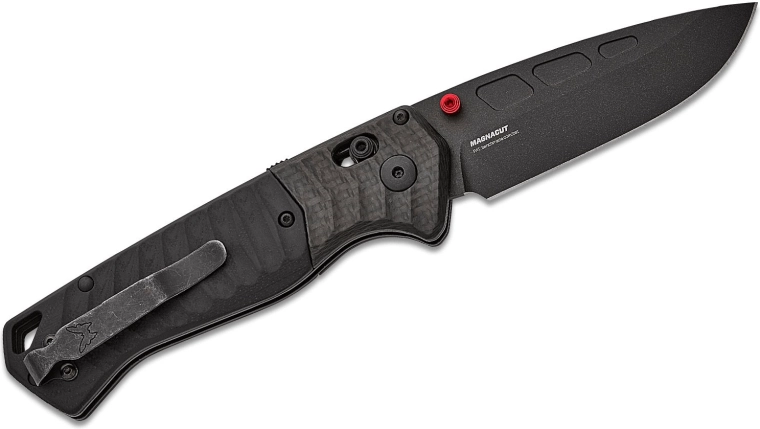 Cuțit de buzunar Benchmade PSK cu oțel CPM MagnaCut și siguranță AXIS