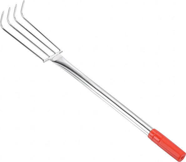 Grebla metalică de grădină pentru afânarea solului, 4 dinți, 56 cm