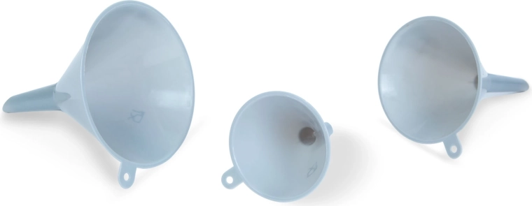 Set de pâlnii din plastic, 3 bucăți