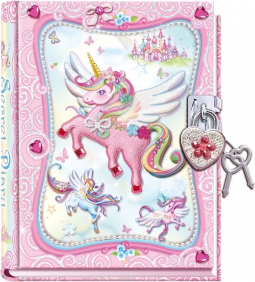 Jurnal Pecoware cu unicorn și lacăt