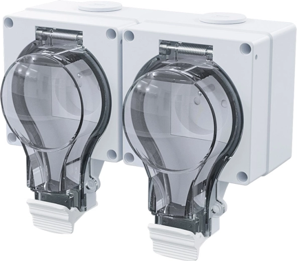 Priză dublă de exterior Solight IP66 - 1 bucată