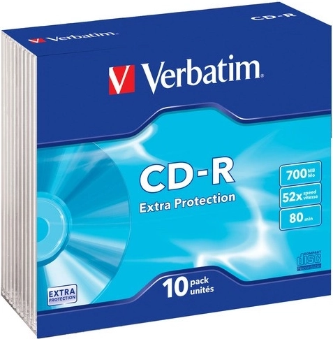 Verbatim CD-R Extra Protection 700 MB 52x Slim Case - 10 buc.