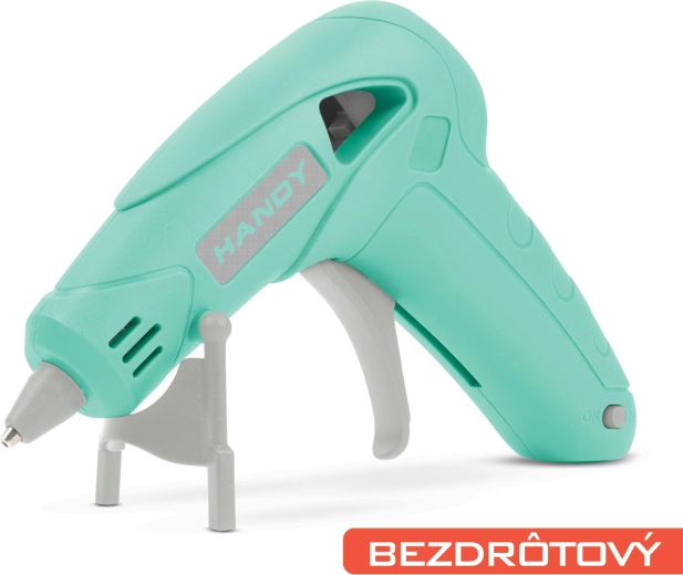 Pistolă de lipit cu silicon, cu acumulator, Type-C, 7 mm, 10 W – Verde mentă