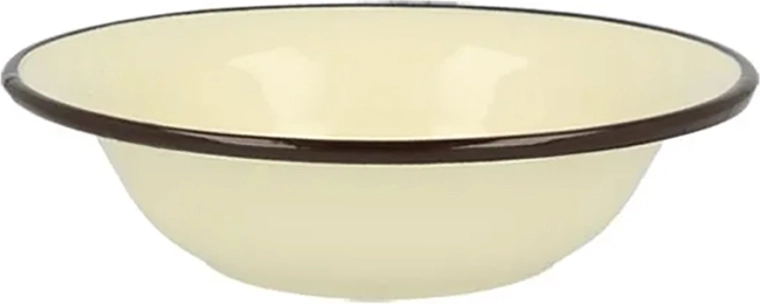 Bol emailat Silesia Rybnik 0,55 l, diametru 18 cm, crem
