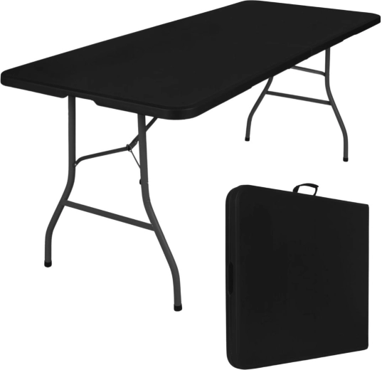Masă pliabilă de grădină/catering 180 cm neagră - 1 bucată