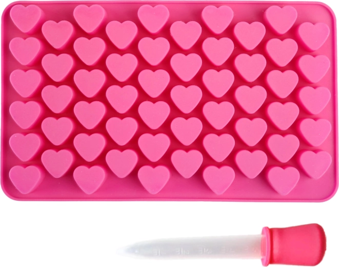 Formă din silicon pentru inimioare cu pipetă TORO