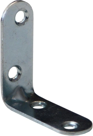 Colțar de montaj cu ștanțare, zincat alb 50 × 18 × 2 mm (20 buc)