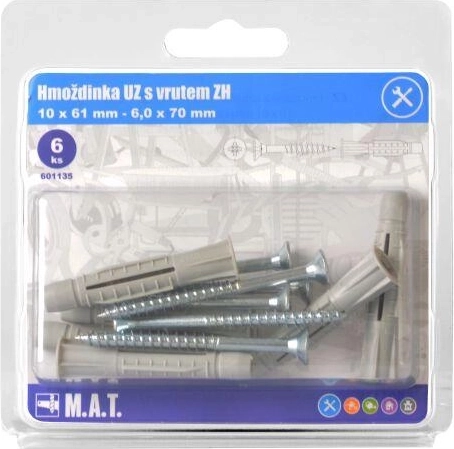 Diblă cu nodare cu șurub, diametru 10 mm, set 6 buc