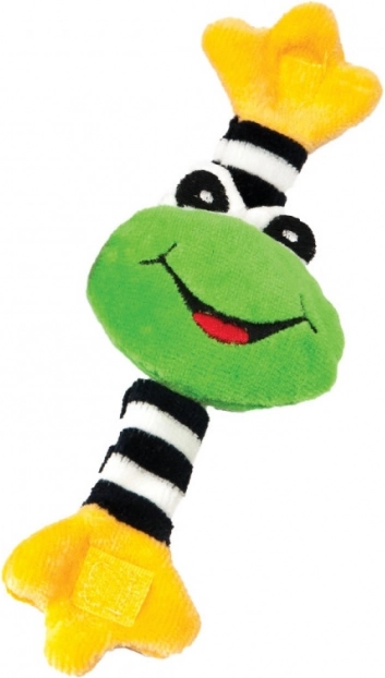 Zornăitoare textilă tip brățară broscuță pentru bebeluși