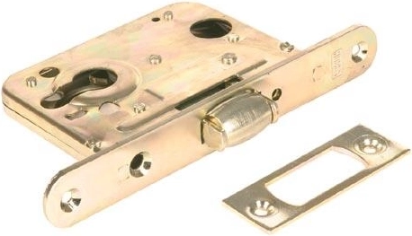 Broască îngropată cu cilindru și zăvor cu roliță, zinc alb, reversibilă, 80 mm
