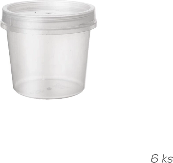 Set de recipiente din plastic cu capac 50 ml (6 buc.)