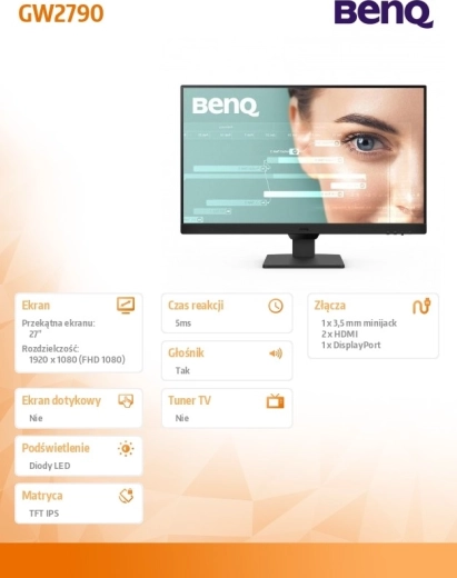 Monitor 27 de inchi GW2790 LED IPS HDMI 100Hz