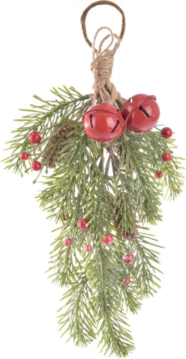 Crenguță decorativă suspendată BELL cu clopoței 37 cm