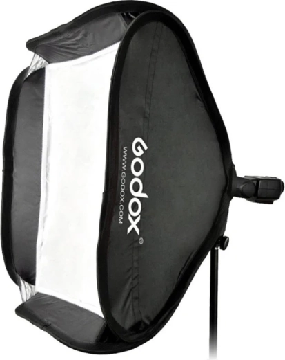 Set softbox pliabil Godox 80 × 80 cm cu suport Bowens (S-type)