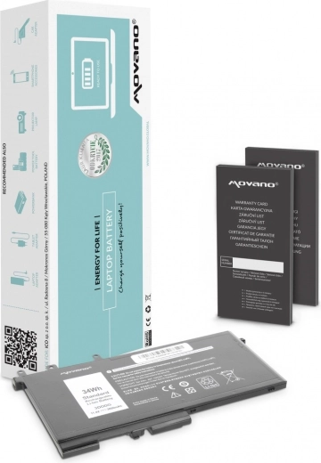 Baterie Movano pentru Dell Latitude 5280, 5480, 5495 și 5580 (3DDDG) 3000 mAh 34 Wh