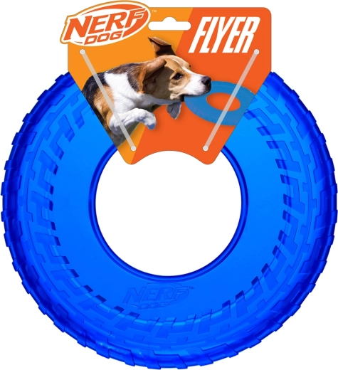 Nerf Dog inel zburător din cauciuc transparent 25 cm
