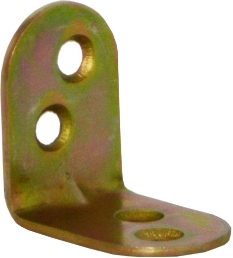 Consolă de montaj cu nervură 25 × 18 × 1,5 mm, zinc galben, pachet 15 buc