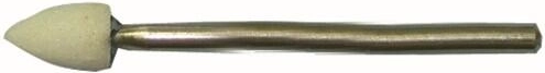 Piatra abrazivă ogivală 6 × 10 mm cu coadă de 3 mm, granulație 80
