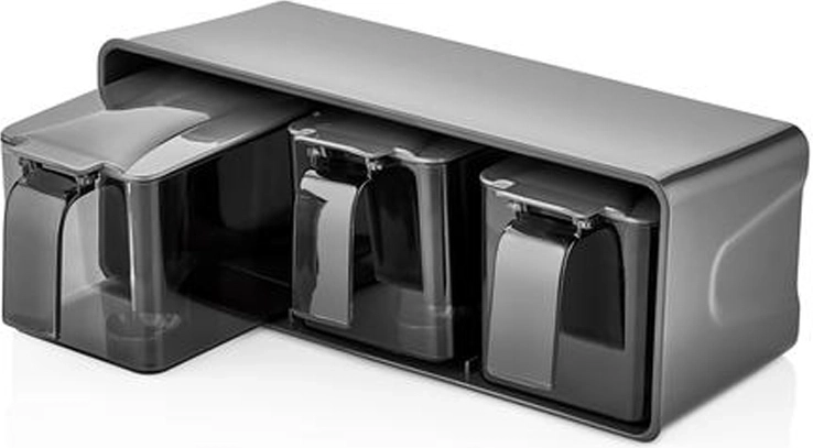 Set de borcane pentru condimente din plastic, 3 buc., 600 ml