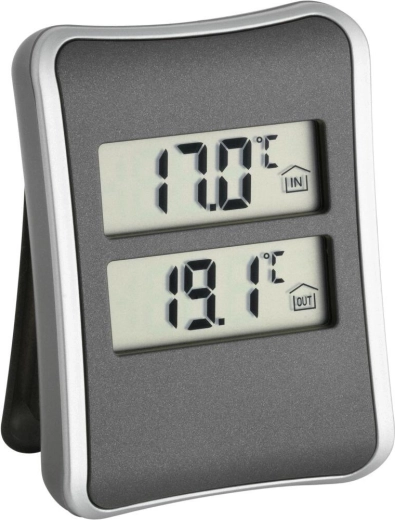 Termometru digital cu senzor interior și exterior, senzor rezistent la apă, suport