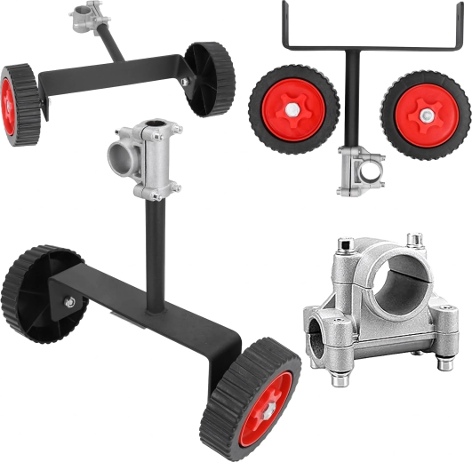 Roți universale de sprijin pentru motocoasă și trimmer 26–28 mm