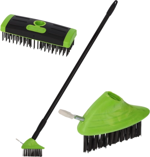 Set de perii telescopic 3‑în‑1 pentru buruieni și pavaj