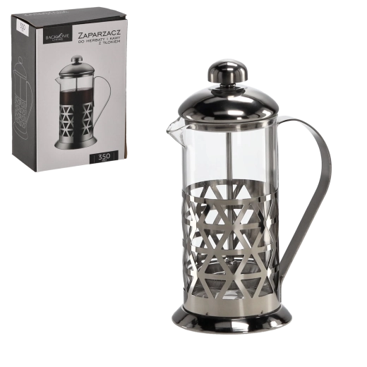 French press cu piston 350 ml din sticlă borosilicată