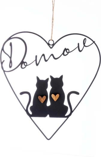 Decorațiune metalică pisică DOMOV neagră