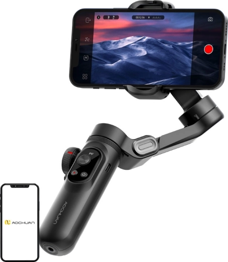 Aochuan Smart X Pro standard – stabilizator pe 3 axe pentru telefon (negru)
