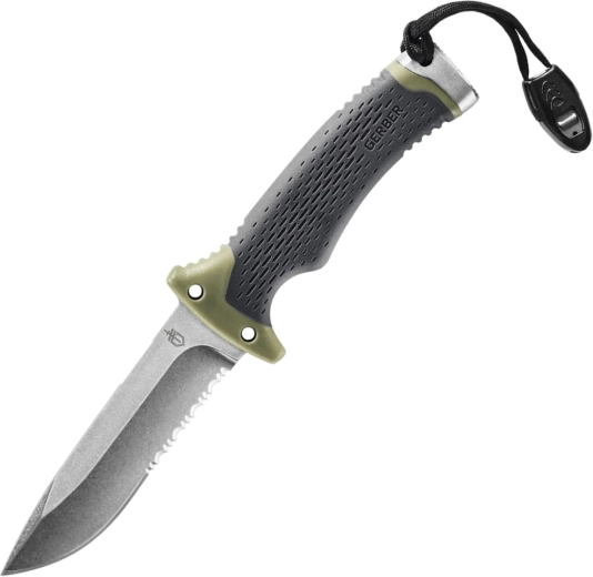 Cuțit outdoor Gerber Ultimate Survival cu lamă fixă 8,3 cm verde-negru