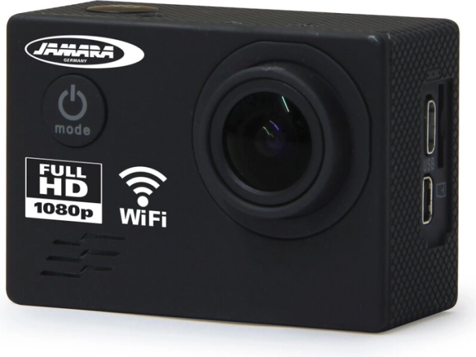 JAMARA Camara Full HD Pro WiFi V2 cameră de acțiune neagră