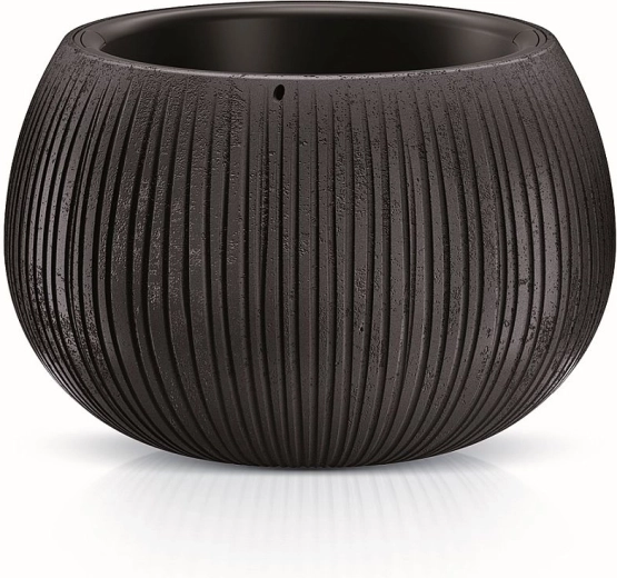 Ghiveci beton bowl cu inserție 14,4 cm – negru
