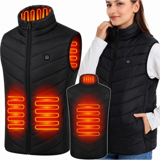 Vestă de iarnă încălzită unisex cu USB, mărimea M