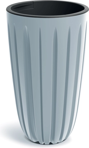 Ghiveci Wario 29 cm gri deschis cu inserție