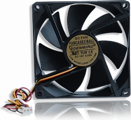 Ventilator pentru computer 90 × 90 × 25 mm, 3 pini, rulment cu bile