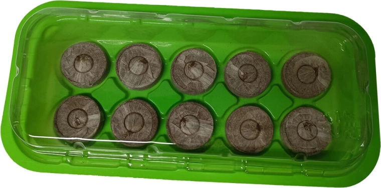 Set pentru răsaduri cu 10 tablete de cocos și capac