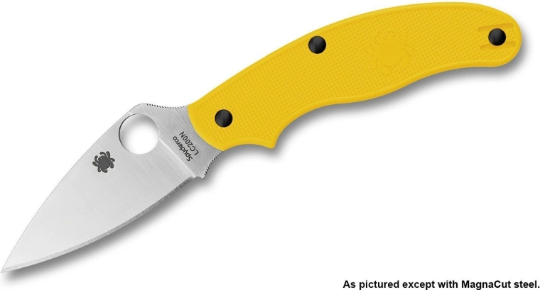 Cuțit de buzunar Spyderco UK Penknife Salt galben, 7,5 cm, satin, FRN