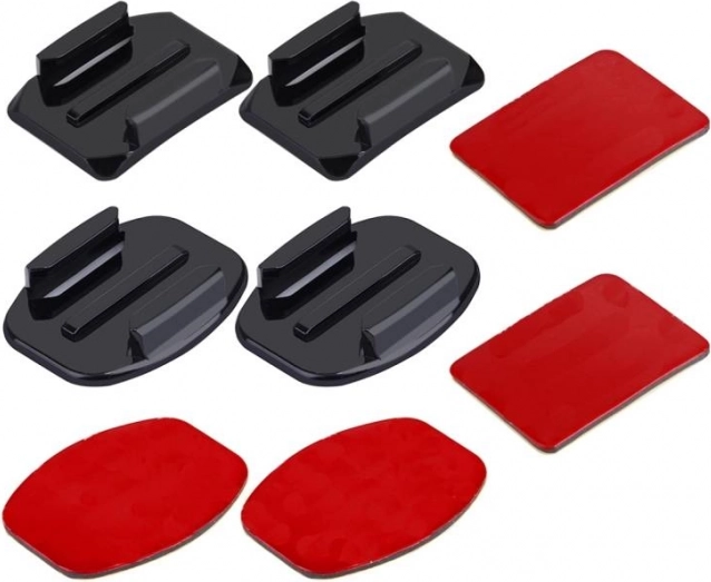 Set suporturi autoadezive Puluz pentru camere de acțiune (compatibil cu INSTA360, DJI OSMO ACTION și GOPRO)