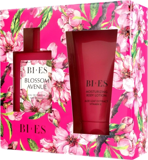 Set cadou pentru femei BI-ES Blossom Avenue – apă de parfum 100 ml + lapte de corp 150 ml