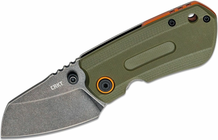CRKT Overland Compact cuțit de buzunar 5,7 cm, Black Stonewash, G10 verde