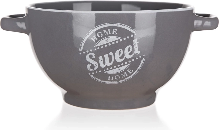 Bol ceramic SWEET HOME 14 cm, 660 ml, gri