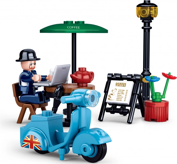 Sluban Town călăreț pe scuter – set de construcție