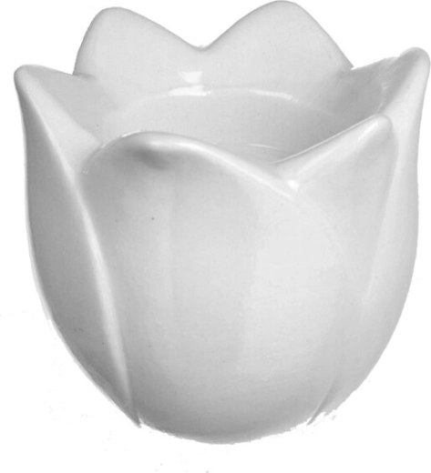 Sfeșnic ceramic lalea albă
