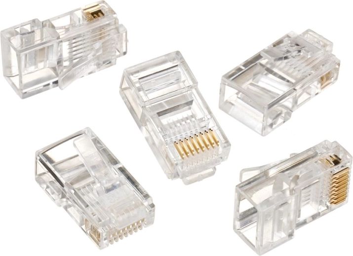 Conector de rețea 8P8C pentru cablu cu conductori rigizi - 1 bucată