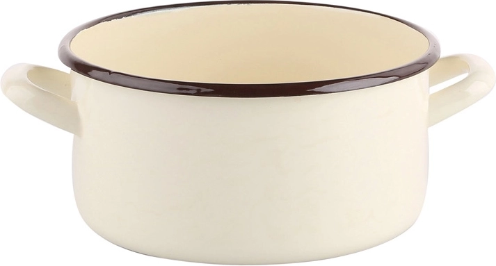 Silesia ibric emailat 1,45 l, 16 cm, crem