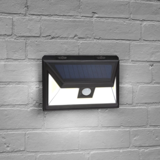 Proiector LED solar cu senzor de mișcare și 3 LED-uri COB